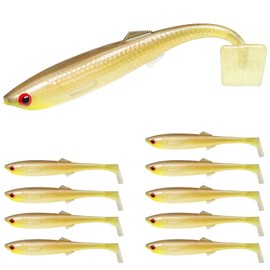 TRUSCEND Easy Catch Soft Lures, Unique Vibrating Swim Action and Trembly Sinking Move for More Bites, Amazing Soft Swimbaits for Family Fishing, Well-Made Fishing Lures for Bass Trout Crappie Walleye