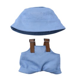 Fashion 17 cm Lububu Clothes,la Boo-Boo Doll Clothes,Labibu Clothes 2025 New Cute Clothes Set for Party Birthday (A, Blue)