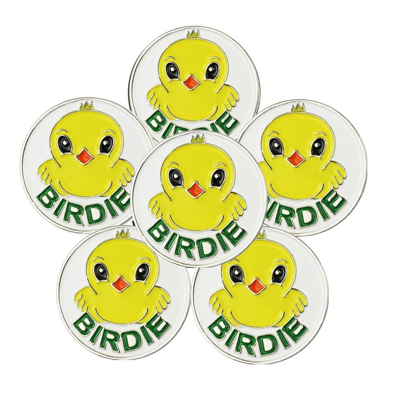 FINGER TEN Golf Ball Marker for Ladies Men Value 6