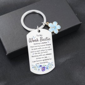 HUASANG Best Friend Keychains Birthday Friendship Gifts Funny Cute Ghost Keychain Gift for Teen Girl Boy Women Men, Blue, Mini