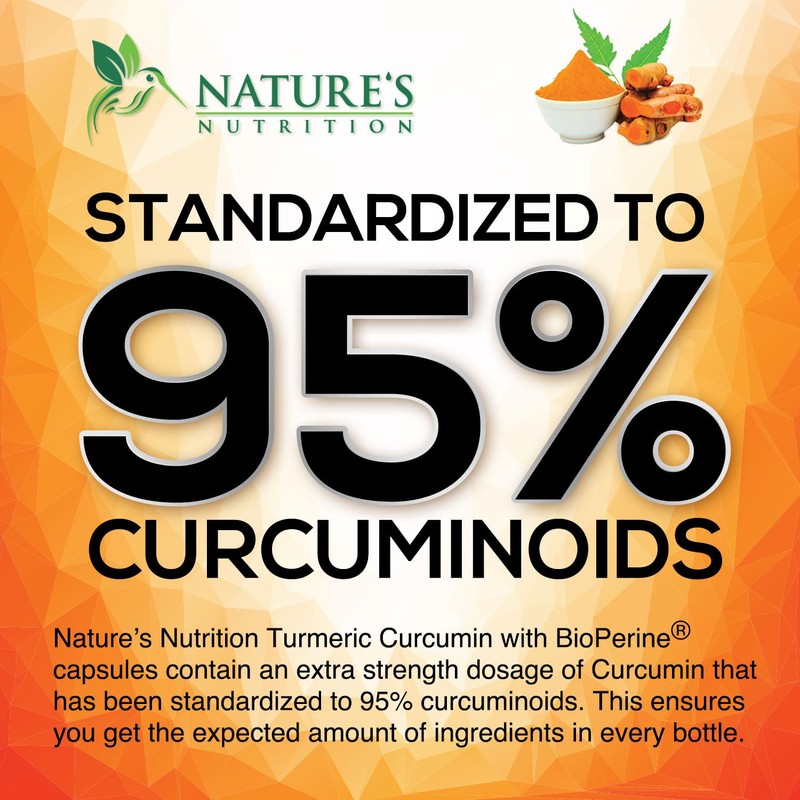 Turmeric Curcumin Supplement 1950mg with Organic Turmeric & Ginger, 95%