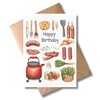WBdesignz Funny Birthday Card Grill with Envelope - BBQ Motif