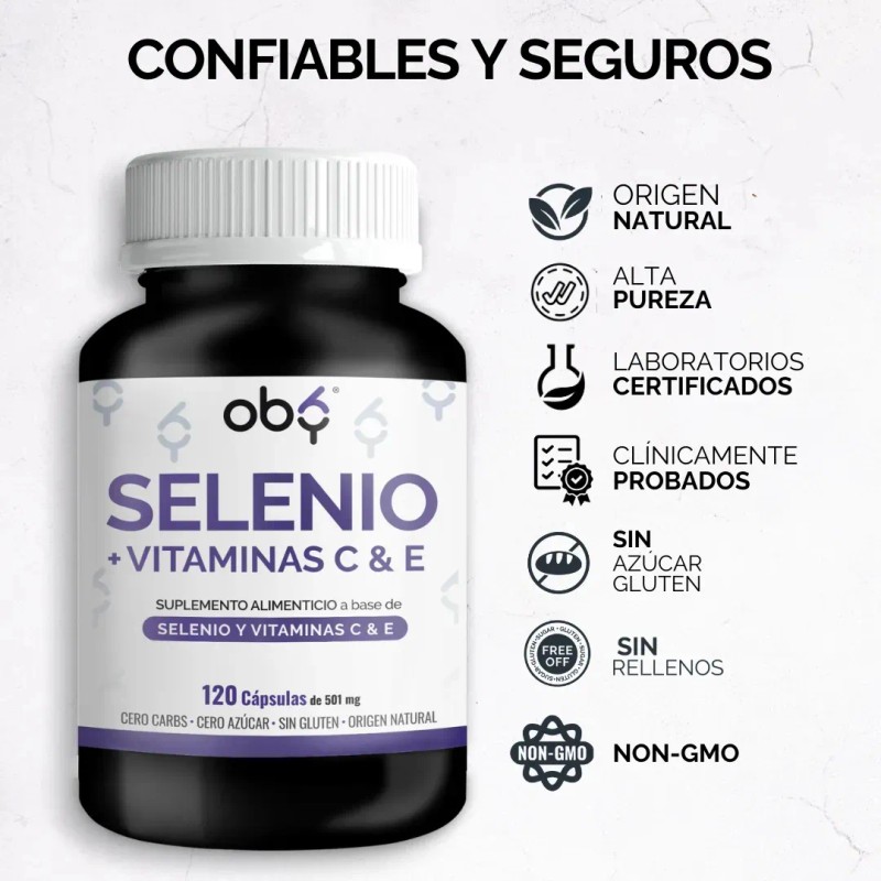 Selenio Max Concentración 120 Caps Potenciado Vitamina Oby Vitaminas Mujer