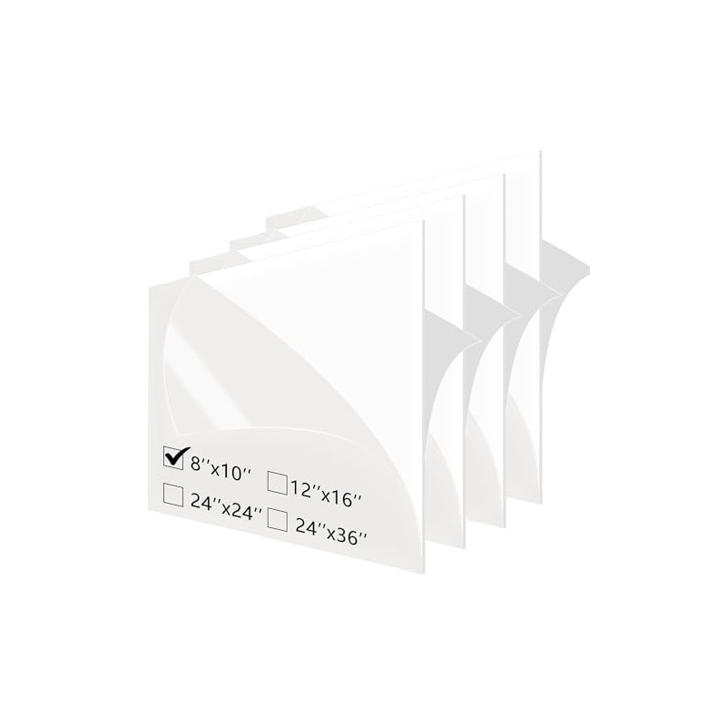 KEVJES Premium Glossy White Cast Acrylic Plexiglass Lucite Sheets-1/8 Inch