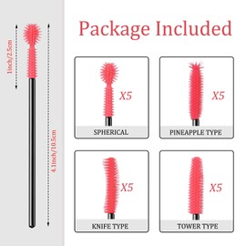 MimanKu Sewing Machine Cleaning Brushes, Reusable Silicone Dense Bristles Clean Brush for Sewing Machine Internal and Spool Area, The Every Nook and Cranny Sewing Machine Cleaning Tools 20 PCS