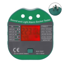 Socket Tester Electrical Outlet Sound Light Alarm Voltage Checker Detector