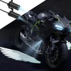 SWTHM 2Pcs Motorcycle Projector Lights for Angel Wing Logo, Universal
