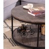 VVSHRIV Round Coffee Table, 30" Rustic Coffee Table,Cocktaile Table with