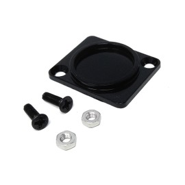 Brushed Aluminium Black Blank Spacer Wall Faceplate – D-Series Chassis Mount Insert with Screws
