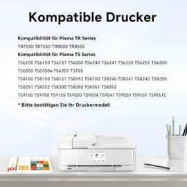 580 PGBK 581 Printer Cartridges Compatible with Canon Printer Cartridges 580 581 XXL for Canon Pixma TS6350a TS6300 TS705a TS9550 TR8550, Pack of 10, PGBK & BK/C/M/Y Multicoloured