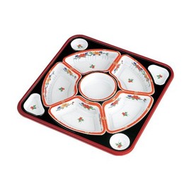 TO-380 Square Hors D'oeuvres Aku Arita Lid Set, Disposable