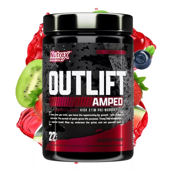 Nutrex Research Pre Entreno Outlift Amped Nutrex 22 Serv