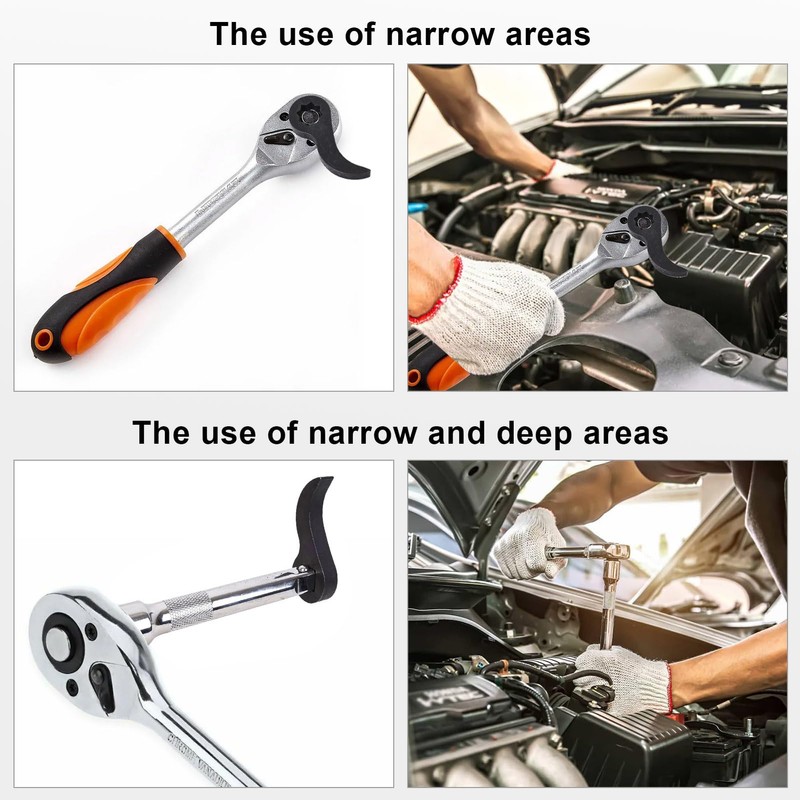 Updated Pry Bar Wrench Adapter - Juvaeny Adjustable Indexing Pry