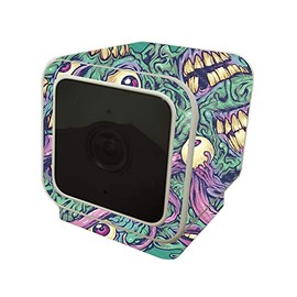 MightySkins Carbon Fiber Skin Compatible with Wyze Cam V3 - Eyes and Teeth | Protective, Durable Textured Carbon Fiber Finish | Easy to Apply and Change Styles | Made in The USA