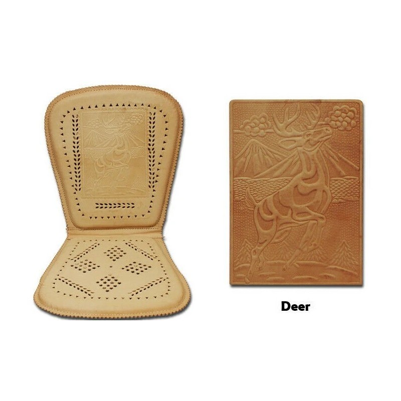 1clickautoacc Genuine Mexican Respaldo Leather Car/Truck Seat Cushion Leaping Deer