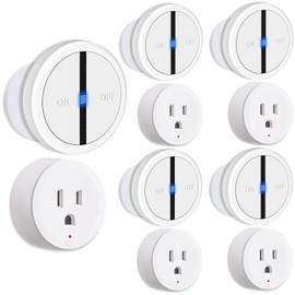 NineLeaf Garbage Disposal Switch with Magnetic, Garbage Disposal Button, Wireless Switch, 500ft Range, 15A/4000V, for Indoor Lamps and Household Appliances，5PK