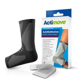 Actimove Professional AchilloMotion Achilles Tendon Support | Slip-On Compression Ankle Brace for Sprained Ankle, Achilles Tendonitis, Plantar Fasciitis, & Injured Foot | Unisex, Charcoal, X-Large