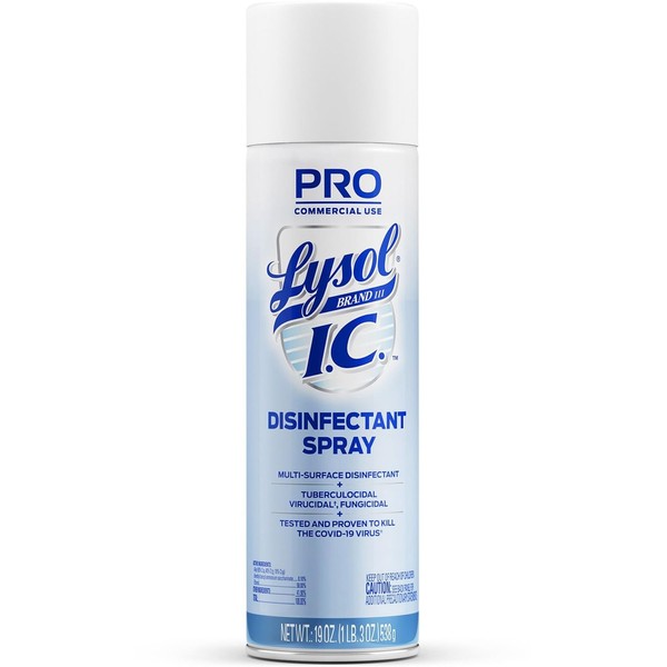 Lysol Professional IC Disinfectant Spray w/Control Flo Valve, Clear, 19 oz
