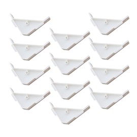 Guifeng 12PCS 109mm Length 90 Degree Cabinet Triangle Bracket Plastic White Corner Support Bracket Cabinet Connection Corner Code for Wardrobe and Cabinet Installation