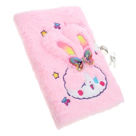 Operitacx Plüsch-Notizbuch notizbuch Mini-Notizbuch Mädchenspielzeug Cartoon-Tagebuch Frosch schreibutensilien cute notebook Schüler-Notizbücher Tagebuch mit Plüscheinband Papier Rosa