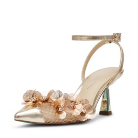 Blue by Betsey Johnson Women's Carli Pump, Gold, 6.5