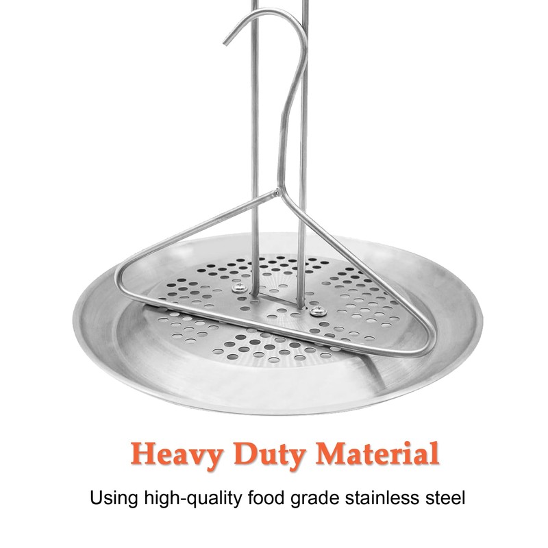 Intetiow Stainless Steel Turkey Chicken Fryer Accessory, Turkey Fryer Rack