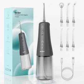 SEJOY Water Flosser Rechargeable Oral Irrigator Ultra Dental Water Jet 6 Jet Tip