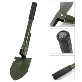 Lewpox Folding Shovel, Multifunctional Folding Shovel, Portable, Durable, Rustproof Spade, Camping Shovel, Removable Shovel, for Offroad, Fishing, Gardening