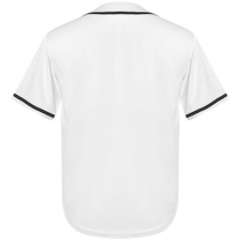 Phoneutrix Youth Blank Baseball Jersey Boy's Hip Hop Short Sleeve Shirts Kid's Sports Uniforms Jersey(Small, White)