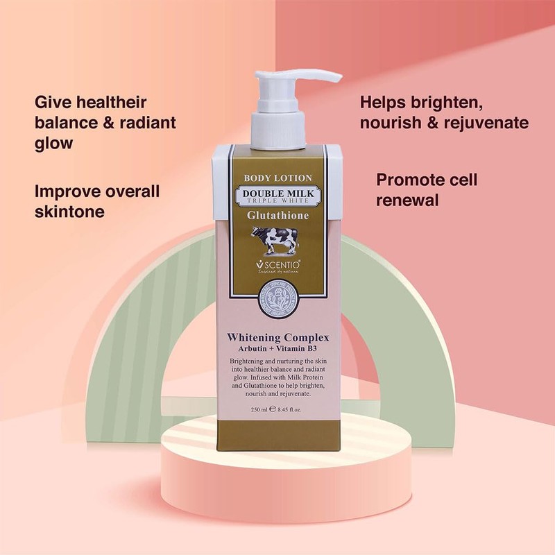 SCENTIO DOUBLE MILK TRIPLE BODY LOTION 250 ML.