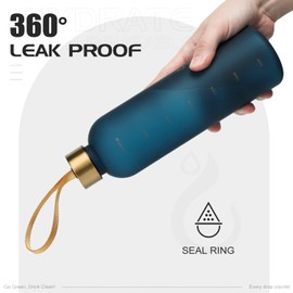 Opard Drinking Bottle, 1 L/800 ml Water Bottle, Leak-Proof Water Bottle, BPA-Free Sports Bottle, Time Marking Water Bottle