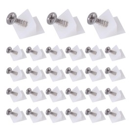 100 Pcs Plastic Drawer Supports, Furniture Chest Drawer Supports, Drawer Repair Kit with Screws 4x16mm, Angle Code Fix, Drawer Fixing Kit Mending Fastener Bracket for Repairing Sagging Furniture