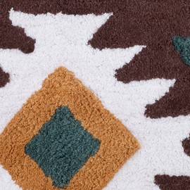 Avanti Linens - Bath Mat, Cotton Bath Rug, Aztec Inspried Bathroom Decor (Navajo Dance Collection, 20" x 30")