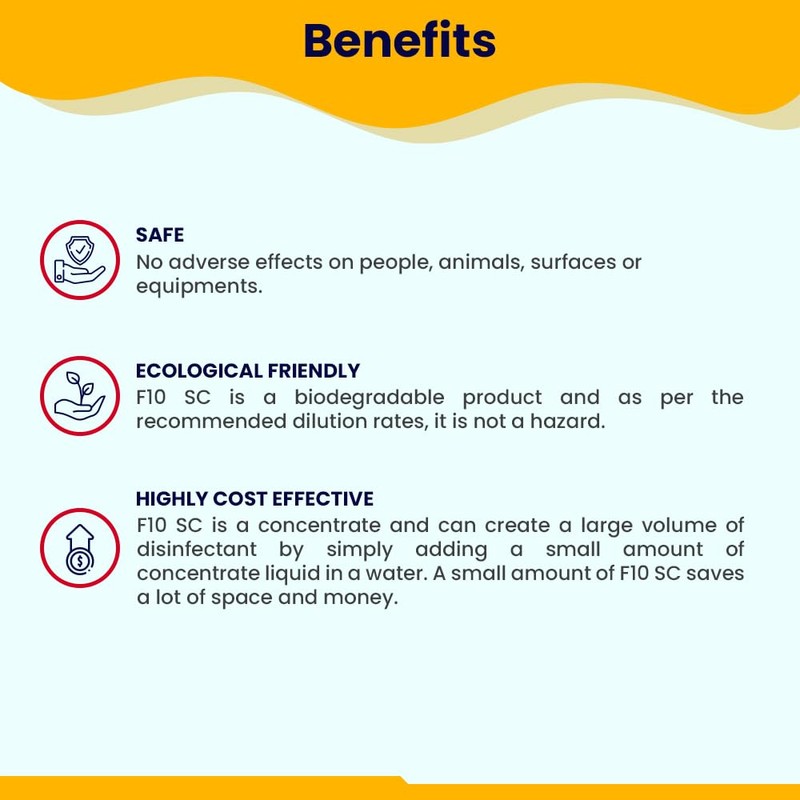 F10 SC Concentrated Veterinary Disinfectant & Cleaner for Kennels, Litter