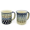 Bunzlauer keramik Straight Cup, 220 ml, Set of 2 (Asters