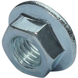AERZETIX - C49642 - Set of 250 - Hexagon Nuts with Flange/Spline - M5 - Outer Diameter 11mm - Carbon Steel Hardness 8 - Self-Locking Safety Nut - DIN 6923