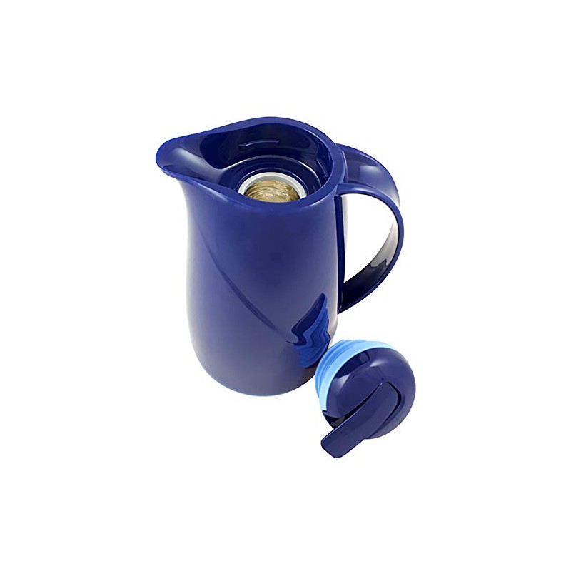 Helios Wave Push Thermos Flask Dark Blue 1 L -