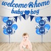 Welcome Home Baby Boy Banner - 22 Pcs Blue Welcome