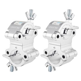 Pro TUV Swivel Truss Clamp 2 inch, 2 Packs GZhumin Heavy Duty 1100lb / 500kg Swivel Coupler 50mm Truss Clamps, Dual Head Turn As Needed Two 360 Degree Lighting Clamps, Fit truss OD 48-52mm / 2”