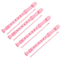 Snblzhef Pink ABS Recorder Treble 8-Hole Musical Instrument Flute Children Adult Beginners Entry-Level Flute Instrument