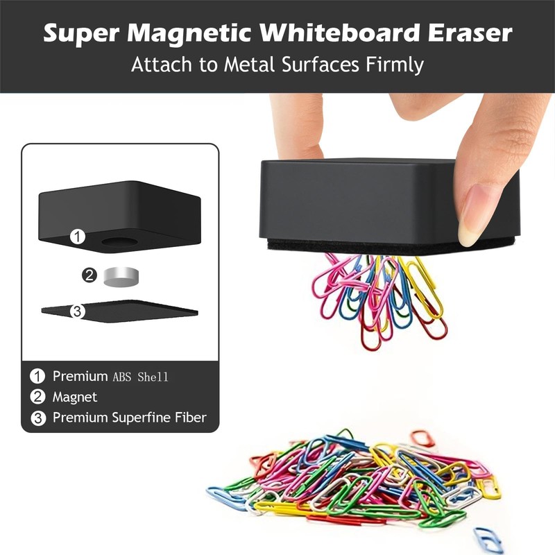 Ddaowanx Dry Erase Erasers, 2"x2",Soft Grip Magnetic Mini Eraser for