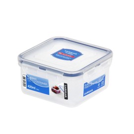 Lock & Lock HPL850 Plaza Caja 0.42L Azul, Transparente 1pieza(s) Recipiente de Almacenamiento de alimento - Recipiente para Alimentos (121 mm, 121 mm, 60 mm, 1 Pieza(s))