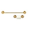 Melody Jane Dolls House Gold Brass Towel Rail Toilet Tissue