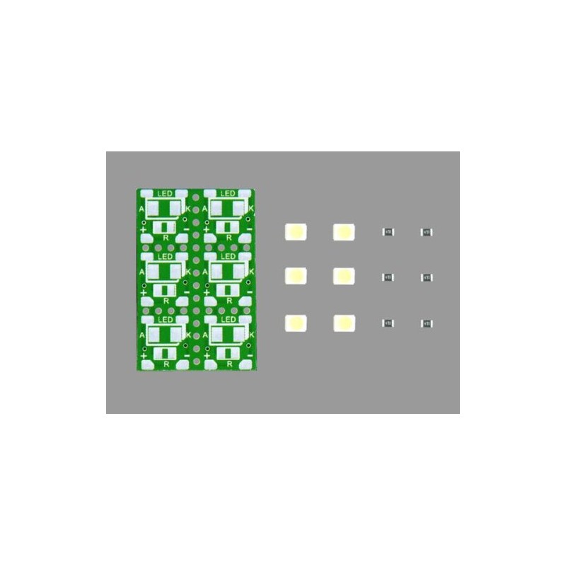 Elekit LK-ST1 Chip Parts Soldering Practice Kit, White LED