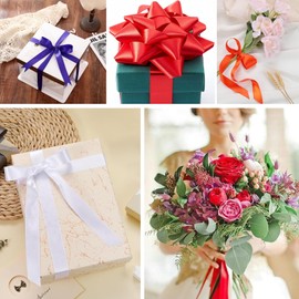 Satin Ribbon Watermelon Red 25 mm, 22 m Decoration for Presents, Gift Ribbon, Wide Bow Ribbon, Fabric Ribbon for Dress, Wedding, Christening and Birthday Gifts, Decorative Ribbon for Gift Packaging