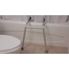 Split Shower Curtain for Bath Transfer Benches, Polyester Fabric See