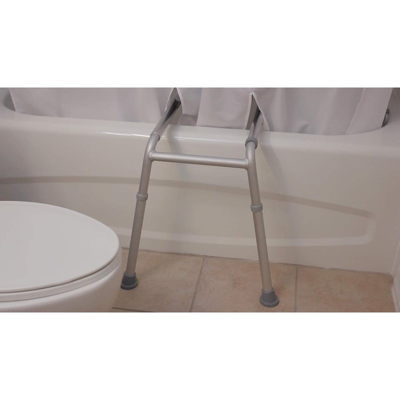 Split Shower Curtain for Bath Transfer Benches, Polyester Fabric See