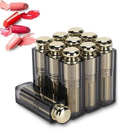 Tubo de lápiz labial DIY, 10pcs / set Tubo vacío de lápiz labial Bálsamo labial DIY Recipiente recargable Botellas de bálsamo labial hechas a mano Embalaje ABS Herramienta cosmética