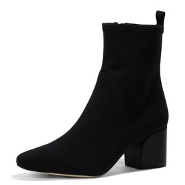 Donald Pliner Women's Birmingham Mid Calf Boot, Black-Crepe Elastic, 7.5