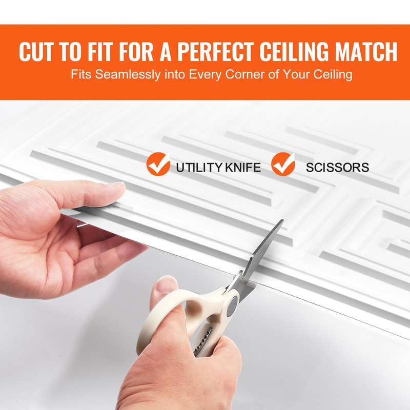 VEVOR Ceiling Tiles, 12-Pack 24 x 24 in, Drop Ceiling